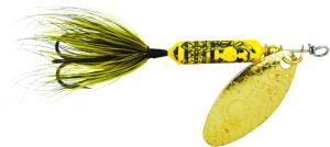 Worden's Rooster Tail In-Line Spinner, 2 1/2in, 1/6 oz, Treble Hook, Bumble Bee, 210-BU