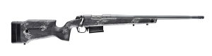 Bergara Rifles B14S7515 B-14 Crest 25 Creedmoor 5+1 20" Sniper Gray Cerakote Fluted Threaded Barrel  Steel Drilled  Tapped Receiver, Fixed Carbon Fiber w/Black  Gray Sponge Accents Stock, Right Han