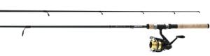 Daiwa D-Shock Spinning Rod and Reel Combo, 6ft6, Mediu, 2 Pieces, 1BB, DSK25-B/F662M