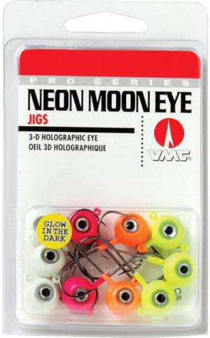 VMC Neon Moon Eye Jig Glow Kit, Assorted, 1/16oz, NME116GK-ASST
