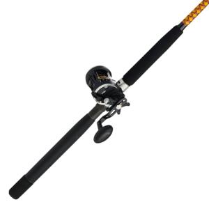 Ugly Stik Bigwater Rival Level Wind Combo, 5.1/1, Right, 20, 7ft. Rod Length, Medium Power, 1 Piece Rod, Black/Red/Yellow, BWC1530C701RIV20LW