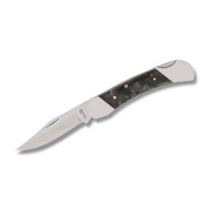 Schrade Imperial Lockback with Black Polyoxymethylene Handle and Satin Finish  3Cr13MoV Stainless Steel 2.25" Clip Point Plain Edge Blade Model IMP41