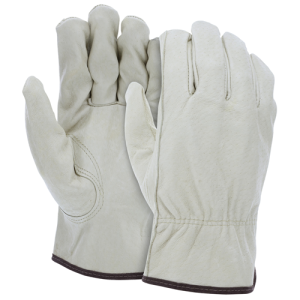 MCR Safety 3401 Select Grade Unlined Grain Pigskin Leather Drivers Work Gloves w/ Keystone Thumb
