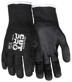 MCR Safety Cut Pro 15 Gauge Hypermax Shell Cut Abrasion and Puncture Resistant Work Gloves, Nitrile Coated Palm and Fingertips, Black, Large, 92735NL