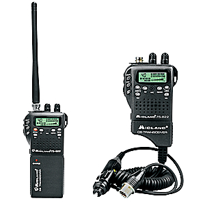 Midland 2-in-1 40-Channel Handheld CB Radio - Black