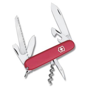 Victorinox Swiss Army Camper 3.625" with Red Composition Handle and Stainless Steel Blades and Tools Model 5008R