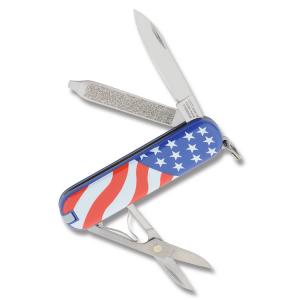 Victorinox Swiss Army Classic SD USA Flag 2.25" with Composition Handle and Stainless Steel Blade and Tools Model 57216