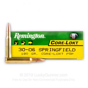 30-06 - 180 Grain PSP - Remington Core-Lokt - 200 Rounds