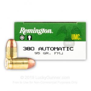 380 Auto - 95 Grain MC - Remington UMC - 500 Rounds