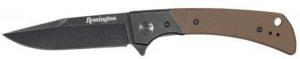 Remington Cutlery EDC Drop Pt Folder, 4in, G10 Tan Handle/Black, 15667