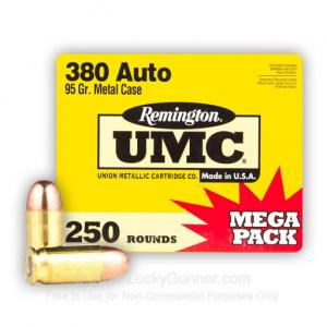 380 Auto - 95 gr MC - Remington UMC - 1000 Rounds