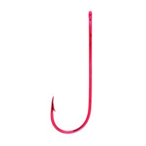 Lazer Sharp Crappie Hook, Aberdeen, Non-Offset, Ringed Eye, Light Wire, Red, G-Pack Hooks L214RGH-8