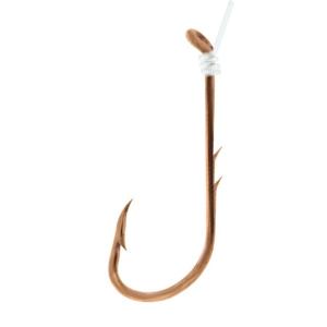 Eagle Claw Lake and Stream Snelled Baitholder Hook, Bronze, Size 4 13010-004