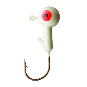 Eagle Claw Ball Head Jig, Glow, 1/4oz, 10 per Pack, WBH14-16