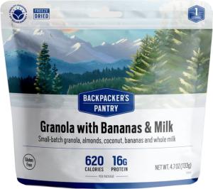 Backpackers Pantry Granola with Bananas, Almonds and Milk, 1 Serving, 101018