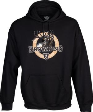 BROWNING HOODIE VINTAGE EMBLEM ELK BLACK XLARGE