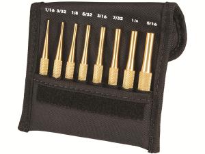Starrett Drive Pin Punch Set 8-Piece Brass - 400843