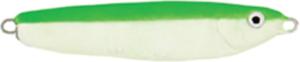 Luhr Jensen Crippled Herring Spoon, Floating, Glow Fluorescent & Green Stripe, 2oz, 3in, 4751-200-0188