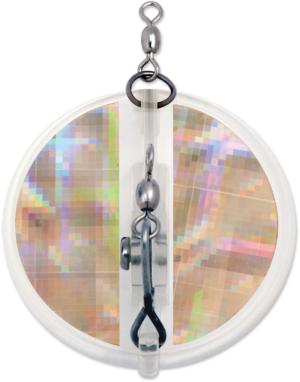 Luhr Jensen 1 Dipsy Diver, Clear / Silver Disco Tape / Clear Bottom, 5560-001-1150