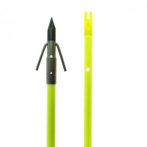 Muzzy Classic Chartreuse Fish Arrow With Carp Point - Nock, Bottle Slide Installed, 1420-CBS