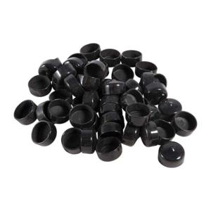 Vinyl Tube Caps - 1'''' (2.5cm) Black Vinyl Tube Cap 50 Pack