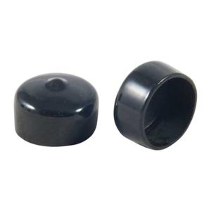 Vinyl Tube Caps - 1'''' (2.5cm) Black Vinyl Tube Cap 100 Pack