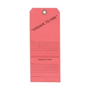 UNSAFE TO FIRE TAGS, 25 PACK 084000186