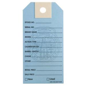GUN PRICE TAGS, LIGHT BLUE, 1000 PACK 084044900