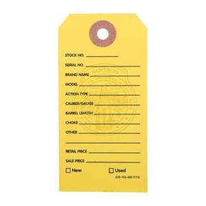 GUN PRICE TAGS, YELLOW, 500 PACK 084045500