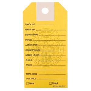 GUN PRICE TAGS, YELLOW, 1000 PACK 084045900