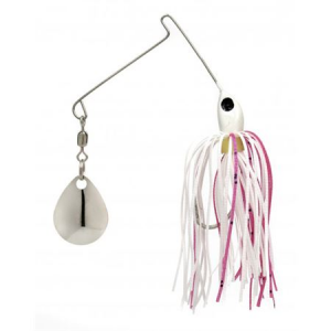Strike King Micro-King 1/16 Ounce Spinnerbait White Head Pink/White Skirt, MC-99