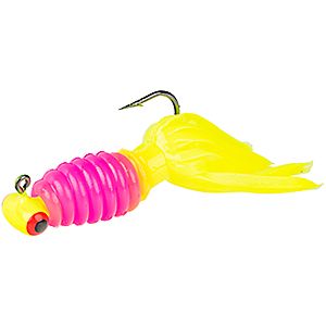 Strike King Lures MRCSH116-183 Mr. Crappie Sausage Head Jig  1/16 oz. #4 Hook, Tuxedo Black-Chartreuse, Package of 3