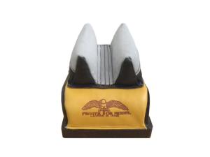 Protektor Custom Bumble Bee Dr Super Slick Silver Rabbit Ear Rear Shooting Rest Bag Leather Tan Filled - 867181