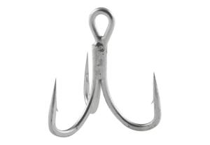 Owner Hooks Stinger-58 Treble Hook, Needle Point, Short Shank, 3X Strong, Vacuum Tinned, Size 2/0, 6 Per Pack, 5658-129