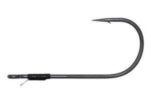 Owner Hooks Jungle Flipping Hook, Needle Point, Heavy Wire Closed Eye, Silky Gray, Size 4/0, 4 Per Pack, 4100-146