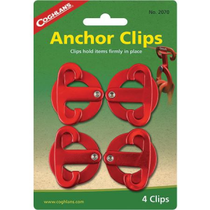 Coghlans Anchor Clips - 4 Pack - Red