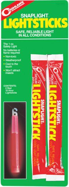 Coghlans SnapLight Non-Toxic Lightstick, Red, Pack of 2, 872864