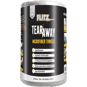 Flitz Tear-Away Microfiber Cloth Rolls 12"x12" 30/ct FZMC330R