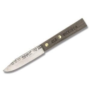 Old Hickory Parer with Branded Wood Handles and 1095 Carbon Steel 3.25" Clip Point Plain Edge Blades Model 7070-0 12/CS