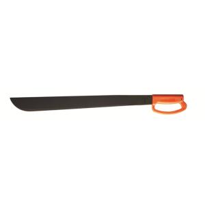 Ontario Knife Heavy Duty Machete, 22 1/4in Black Zinc Phosphate Finish 1095 Carbon Steel Blade, Plastic Handle, Orange, 8520