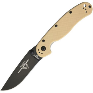 Ontario 8830DT RAT II Linerlock D2 Folding Knife with Desert Tan G10 Handle