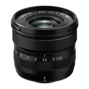 Fujifilm Fujinon XF8mm F3.5 R WR 35-mm Focal Length and 120-Degree Angle of View Lightweight Camera Lens in Black