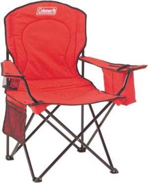 Coleman Chair, Adult Quad w/Cooler, Red 187645