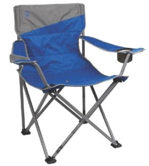 Coleman Quad Oversized Chair, Cell Phone Sleeve, Side Media Sleeve, Weight Capacity 600 lb, Blue 2000026491