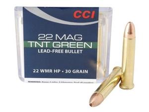 CCI Maxi-Mag Ammunition 22 Winchester Magnum Rimfire (WMR) 30 Grain Speer TNT Green Hollow Point Lead-Free - 318905