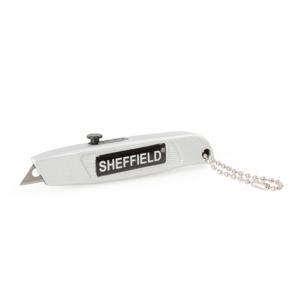 Sheffield Mini Retractable Utility Folding Knife, Silver, 12245