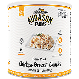 Augason Farms Chicken Breast Chunks Freeze-Dried Emergency Food - Multi