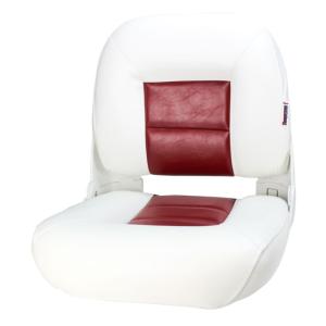 Tempress Navistyle Low-Back Boat Seat /Fire Engine Red, White, 60939