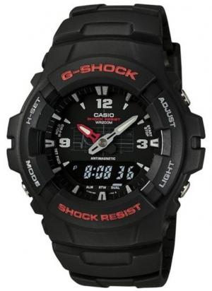 Casio Outdoor G-Shock Classic Watch Featuring Shock Resistance, 200m Water Resistant,Magnetic Resistant, Black G100-1BV