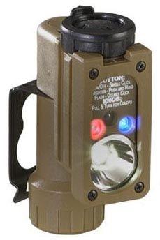 Streamlight Sidewinder Compact Tactical Flashlight, Coyote Tan - White, Red, Blue, IR LEDs w/ Helmet Mount 14102